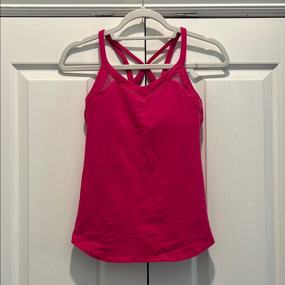 Lululemon Athletica Pink Fitted Sleeveless Camisole